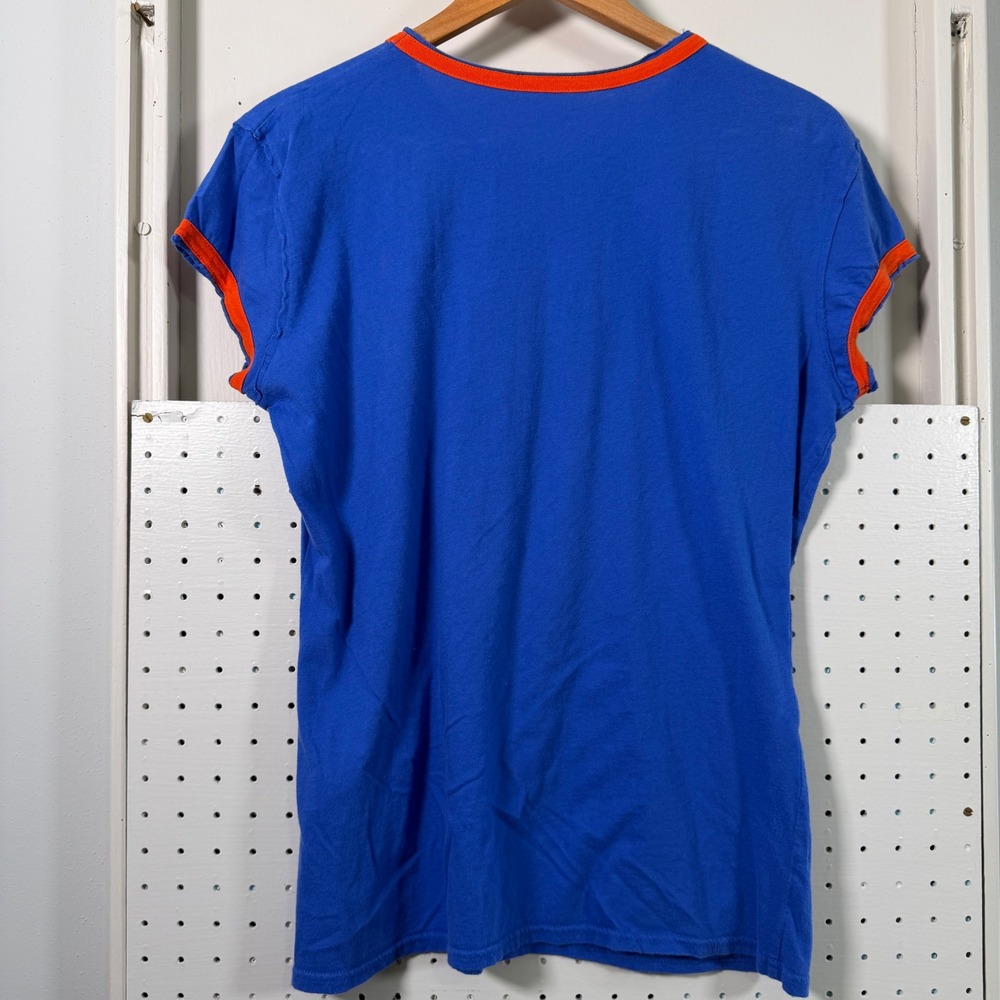 Nike Team Florida Gators Ringer T-Shirt Blue Orange Spellout Women Large L - Picture 6 of 9